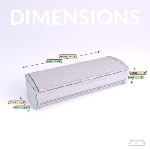 A white box with the word dimensions written on it.
