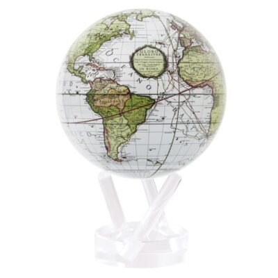 A globe with a map of the world on it